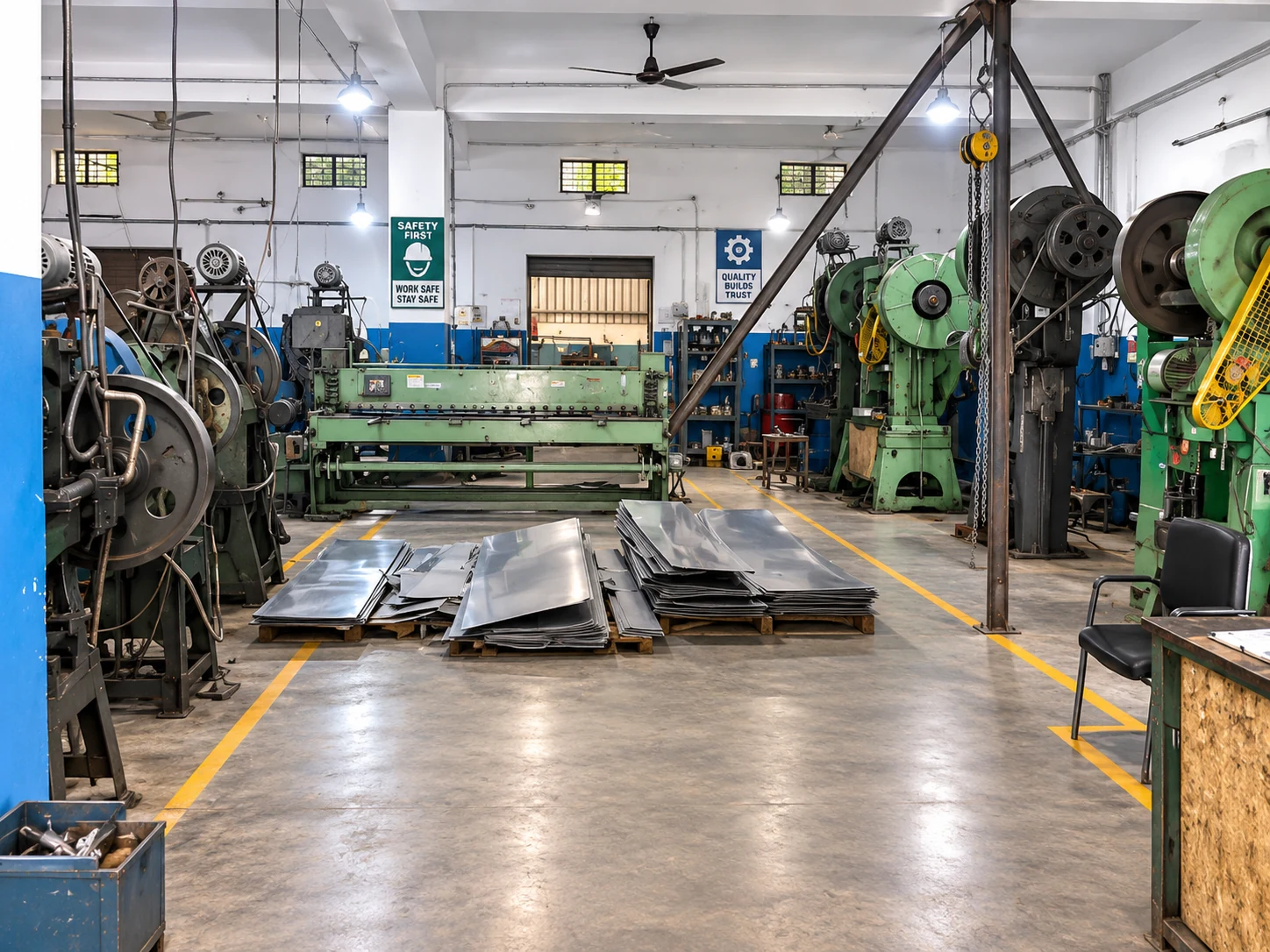 Our production floor with press machines